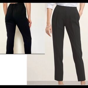 ARITZIA T. Babaton Cohen black pants pleated pull-on pockets work career Sz 4